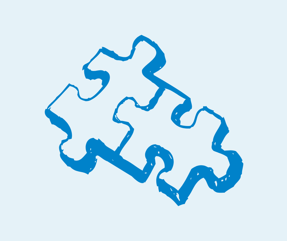 puzzelstuk formatie tips blauw