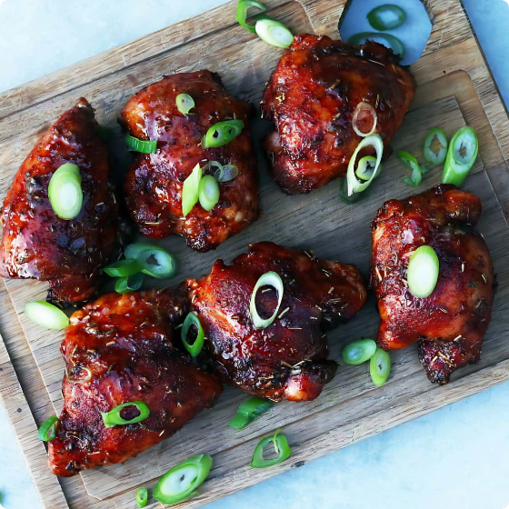 BBQ Kippenbouten met Honing Glaze